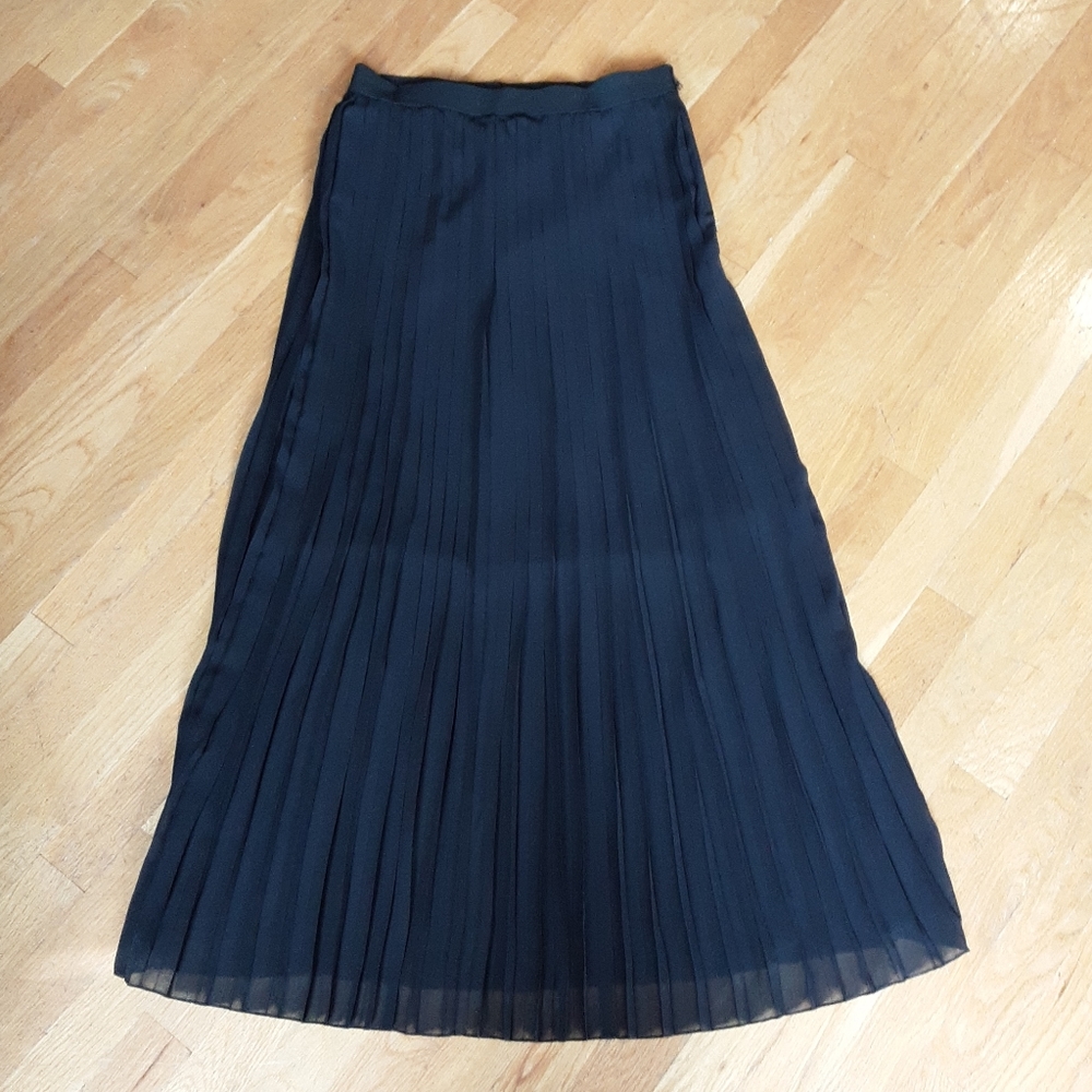 Long Chiffon Pleated Skirt Size Medium